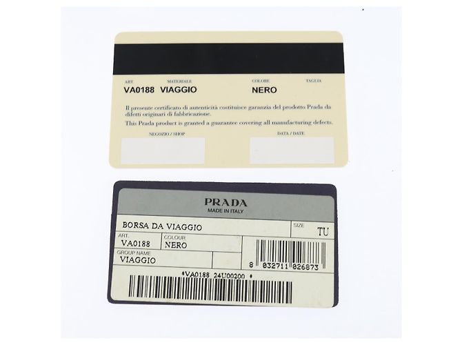 Borsa a Spalla PRADA Nylon Nero Argento Autentica am9553 - vista 23