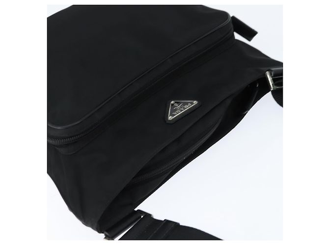 Borsa a Spalla PRADA Nylon Nero Argento Autentica am9553 - vista 6
