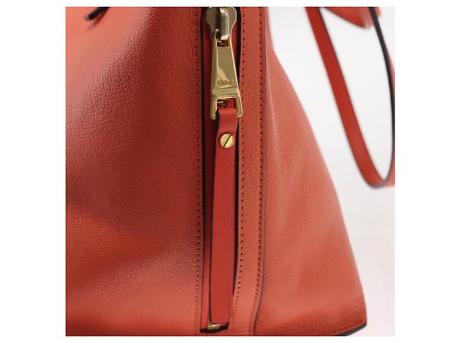 Chloé Chloe Dylan Tote Bag Leder Gold lachsrosa Auth am9397 Pink Golden - Ansicht 14