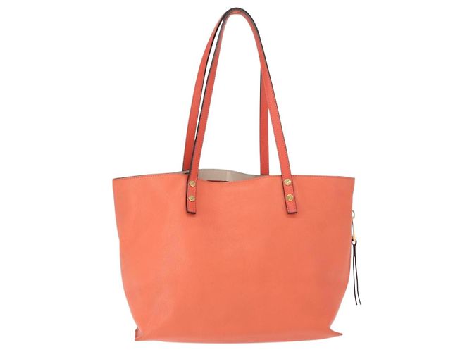 Chloé Chloe Dylan Tote Bag Leder Gold lachsrosa Auth am9397 Pink Golden - Ansicht 3