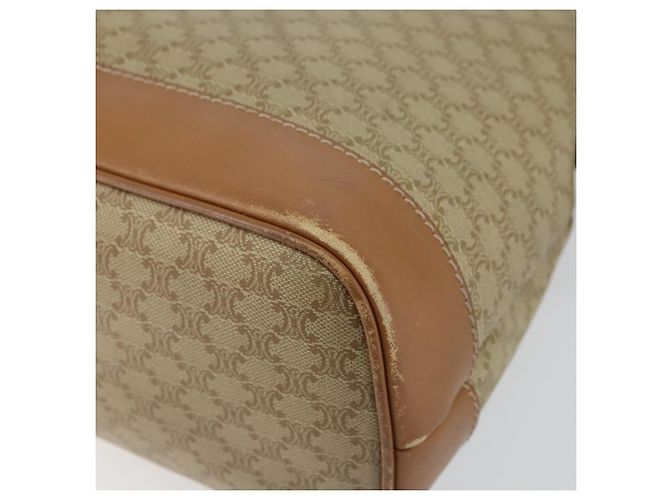 Céline Borsa a Spalla in Tela Macadam CELINE PVC Beige Oro Auth gh1093 D'oro - vista 10