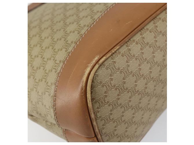 Céline Borsa a Spalla in Tela Macadam CELINE PVC Beige Oro Auth gh1093 D'oro - vista 11