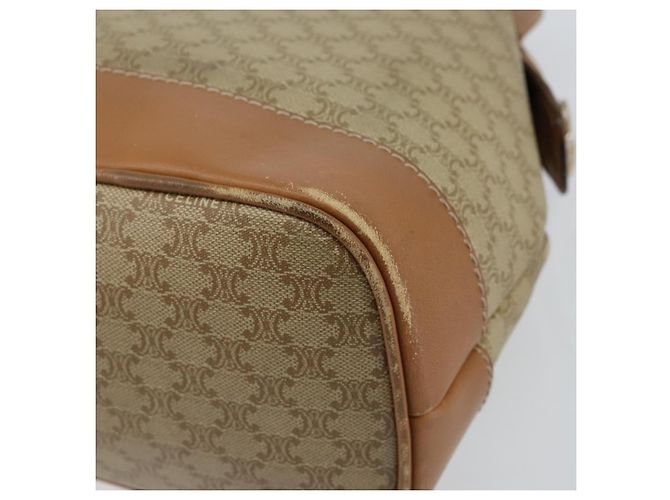 Céline Borsa a Spalla in Tela Macadam CELINE PVC Beige Oro Auth gh1093 D'oro - vista 12