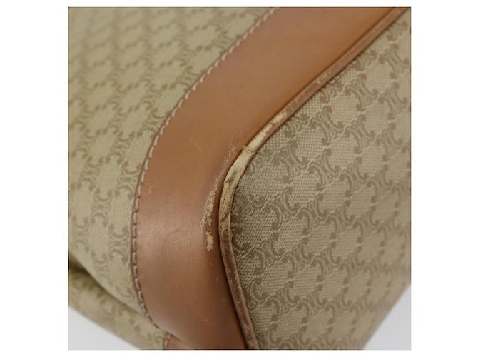 Céline Borsa a Spalla in Tela Macadam CELINE PVC Beige Oro Auth gh1093 D'oro - vista 13