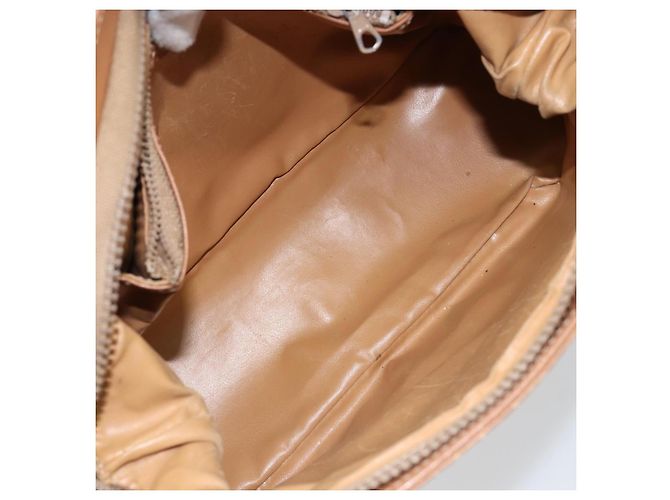 Céline Borsa a Spalla in Tela Macadam CELINE PVC Beige Oro Auth gh1093 D'oro - vista 17