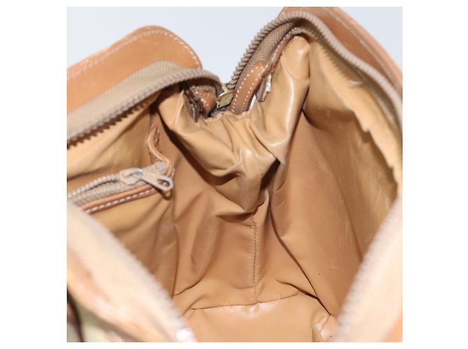 Céline Borsa a Spalla in Tela Macadam CELINE PVC Beige Oro Auth gh1093 D'oro - vista 18