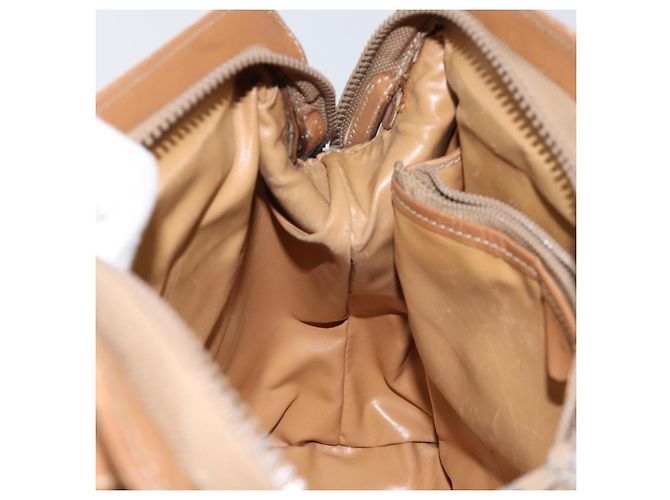 Céline Borsa a Spalla in Tela Macadam CELINE PVC Beige Oro Auth gh1093 D'oro - vista 19