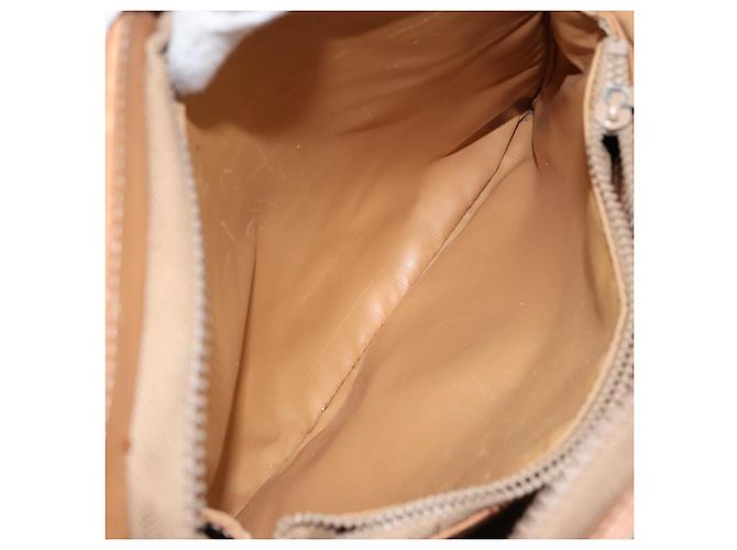 Céline Borsa a Spalla in Tela Macadam CELINE PVC Beige Oro Auth gh1093 D'oro - vista 20