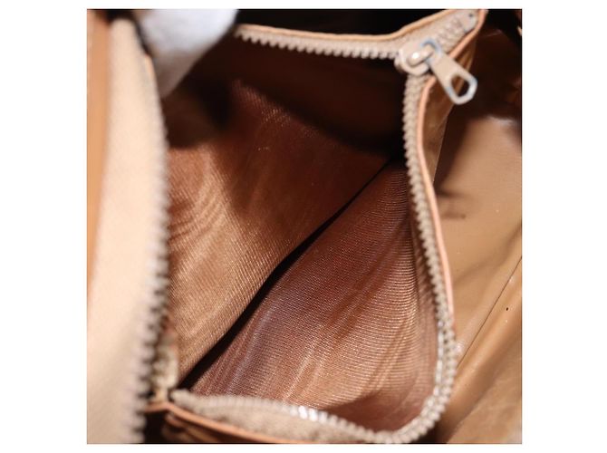 Céline Borsa a Spalla in Tela Macadam CELINE PVC Beige Oro Auth gh1093 D'oro - vista 21
