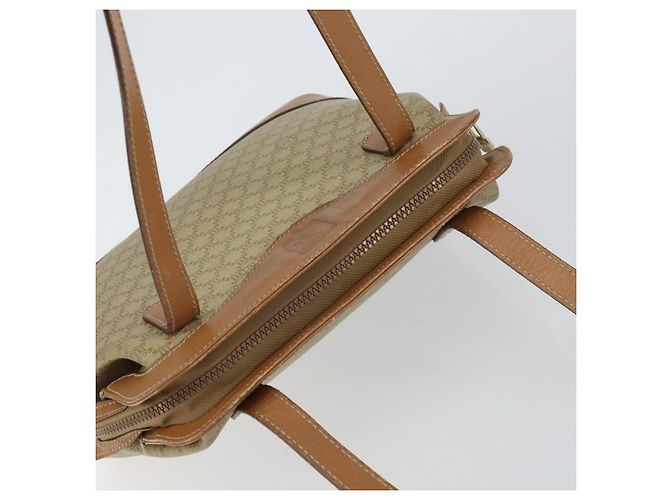 Céline Borsa a Spalla in Tela Macadam CELINE PVC Beige Oro Auth gh1093 D'oro - vista 6