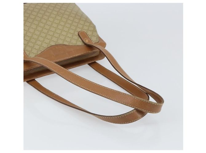 Céline Borsa a Spalla in Tela Macadam CELINE PVC Beige Oro Auth gh1093 D'oro - vista 7