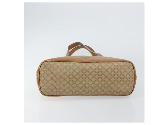 Céline Borsa a Spalla in Tela Macadam CELINE PVC Beige Oro Auth gh1093 D'oro - vista 9