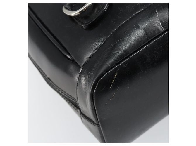 Sac Gucci Bamboo en nylon émaillé 2 en 1 noir argent 003 2058 0059 5 Auth gh1147 Argenté - vue 15