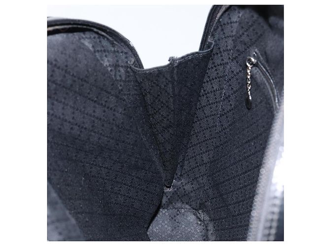 Sac Gucci Bamboo en nylon émaillé 2 en 1 noir argent 003 2058 0059 5 Auth gh1147 Argenté - vue 20