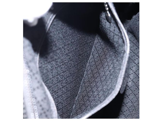 Sac Gucci Bamboo en nylon émaillé 2 en 1 noir argent 003 2058 0059 5 Auth gh1147 Argenté - vue 21
