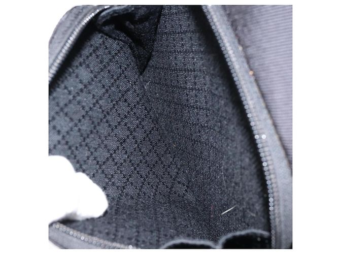Sac Gucci Bamboo en nylon émaillé 2 en 1 noir argent 003 2058 0059 5 Auth gh1147 Argenté - vue 22