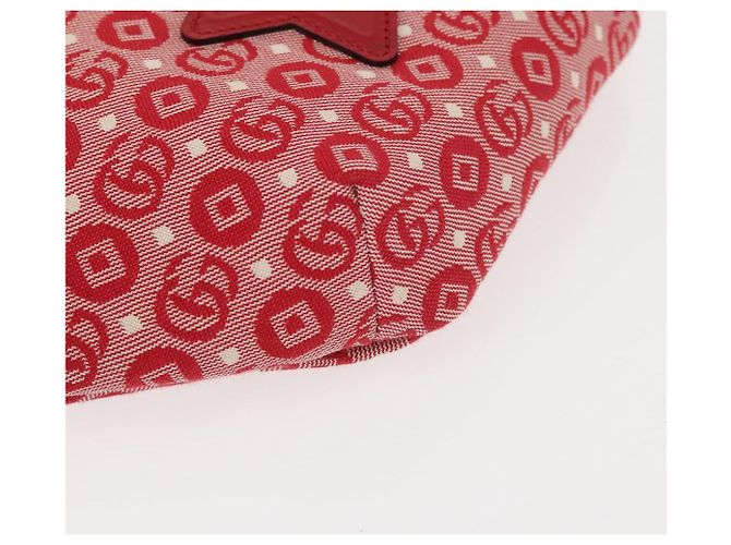 GUCCI Bolsa de Corpo Sherry Line em Lona e Couro Vermelho Prata 502095 Auth BA7468 - vista 10