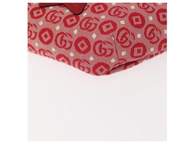 GUCCI Bolsa de Corpo Sherry Line em Lona e Couro Vermelho Prata 502095 Auth BA7468 - vista 11
