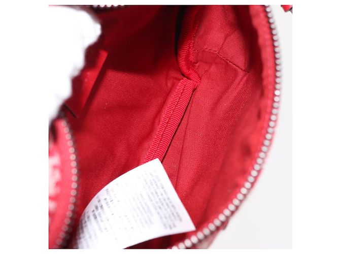 GUCCI Bolsa de Corpo Sherry Line em Lona e Couro Vermelho Prata 502095 Auth BA7468 - vista 17