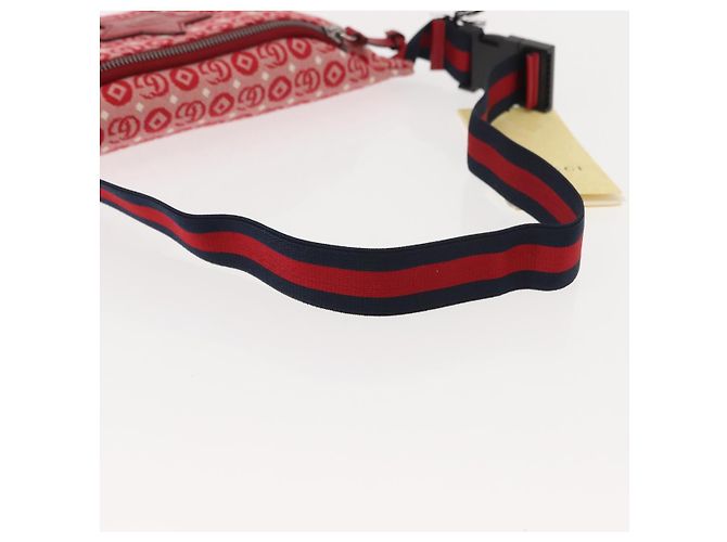 GUCCI Bolsa de Corpo Sherry Line em Lona e Couro Vermelho Prata 502095 Auth BA7468 - vista 7