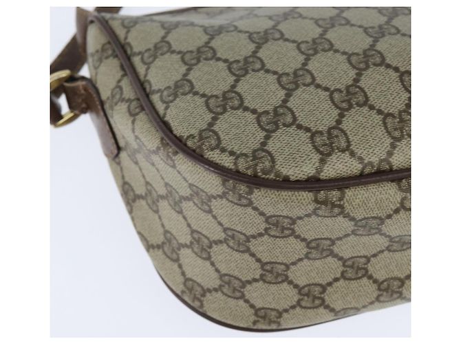 Borsa Sherry Line GG Supreme Web di GUCCI in PVC beige e oro 001 754 6177 Auth 150554 D'oro - vista 12