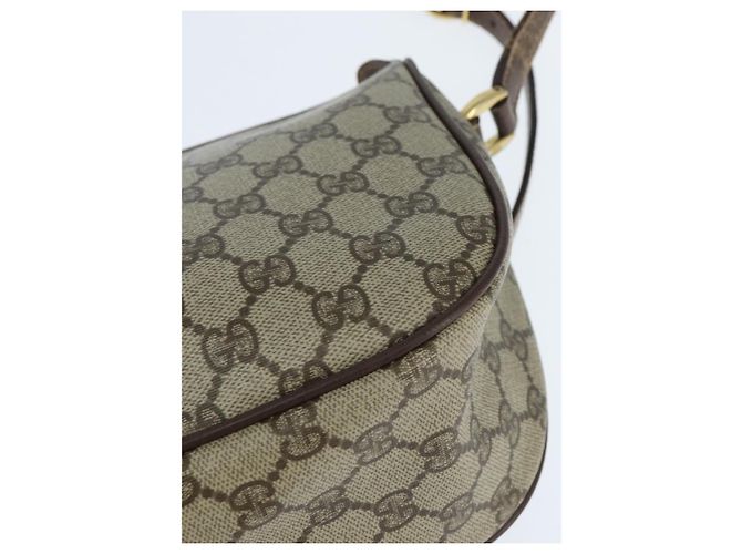 Borsa Sherry Line GG Supreme Web di GUCCI in PVC beige e oro 001 754 6177 Auth 150554 D'oro - vista 13