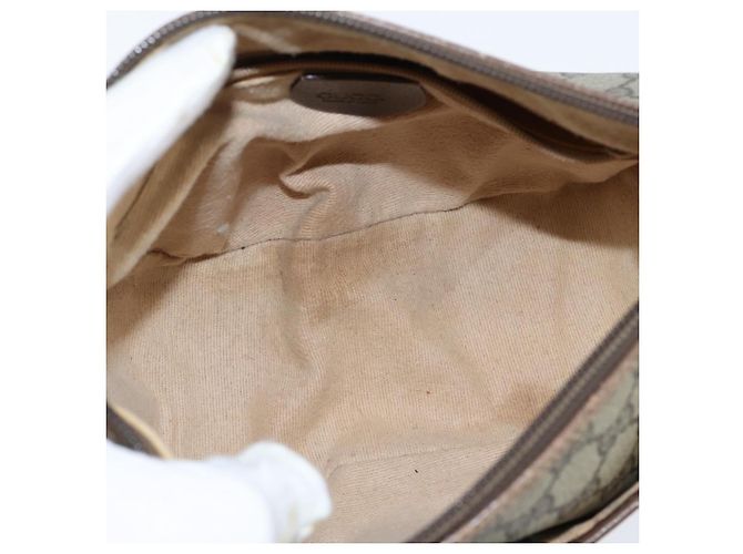 Borsa Sherry Line GG Supreme Web di GUCCI in PVC beige e oro 001 754 6177 Auth 150554 D'oro - vista 16