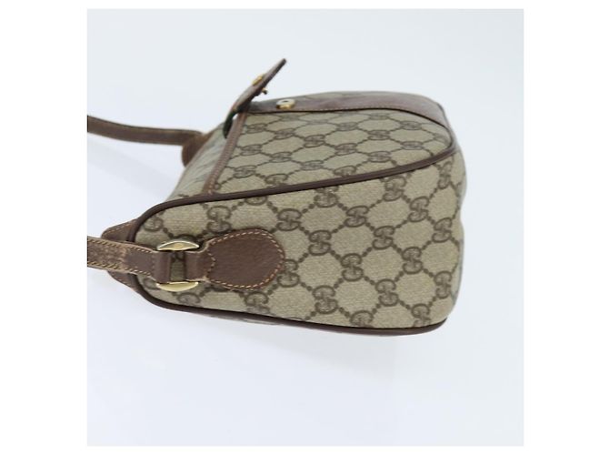 Borsa Sherry Line GG Supreme Web di GUCCI in PVC beige e oro 001 754 6177 Auth 150554 D'oro - vista 4