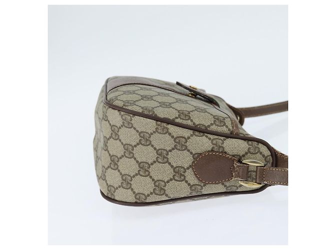 Borsa Sherry Line GG Supreme Web di GUCCI in PVC beige e oro 001 754 6177 Auth 150554 D'oro - vista 5