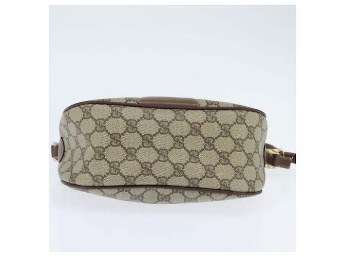 Borsa Sherry Line GG Supreme Web di GUCCI in PVC beige e oro 001 754 6177 Auth 150554 D'oro - vista 9
