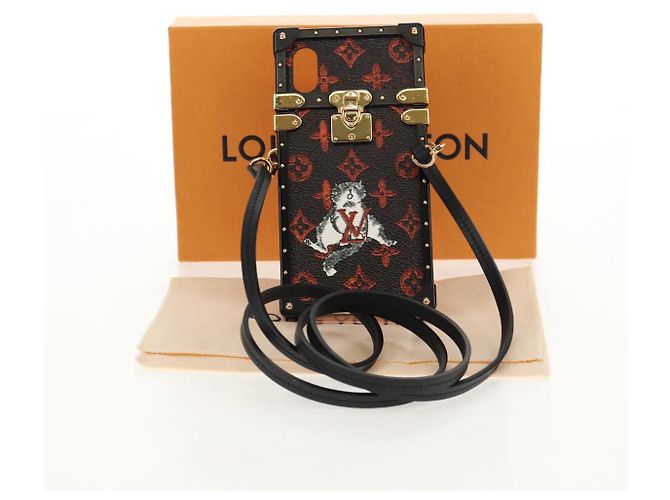 LOUIS VUITTON Catgram iPhone X iPhone XS Eye Trunk iPhone M63891 LV Auth 128518M Monogramma - vista 19