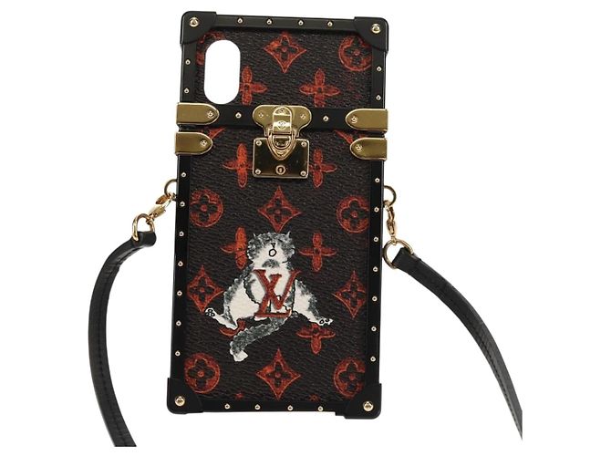 LOUIS VUITTON Catgram iPhone X iPhone XS Eye Trunk iPhone M63891 LV Auth 128518M Monogramma - vista 2