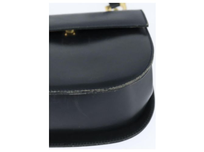Borsa a Spalla Gancini in Pelle Salvatore Ferragamo Blu Navy Oro Auth 150345 D'oro - vista 11