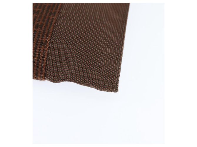 Hermès HERMES Pochette Her Line MM Borsa a Spalla in Tela Marrone Auth 150447 - vista 11