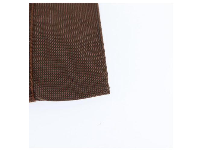 Hermès HERMES Pochette Her Line MM Borsa a Spalla in Tela Marrone Auth 150447 - vista 13