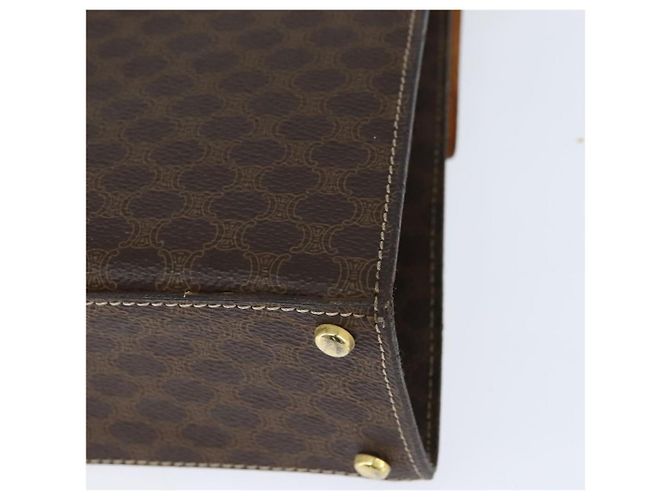Céline Borsa a mano in tela Macadam CELINE in pelle PVC 2 in 1 marrone oro Auth hk3227 D'oro - vista 15