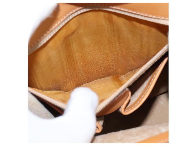 Céline Borsa a mano in tela Macadam CELINE in pelle PVC 2 in 1 marrone oro Auth hk3227 D'oro - vista 22