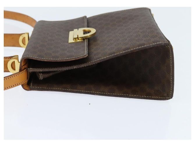 Céline Borsa a mano in tela Macadam CELINE in pelle PVC 2 in 1 marrone oro Auth hk3227 D'oro - vista 4