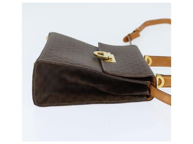 Céline Borsa a mano in tela Macadam CELINE in pelle PVC 2 in 1 marrone oro Auth hk3227 D'oro - vista 5