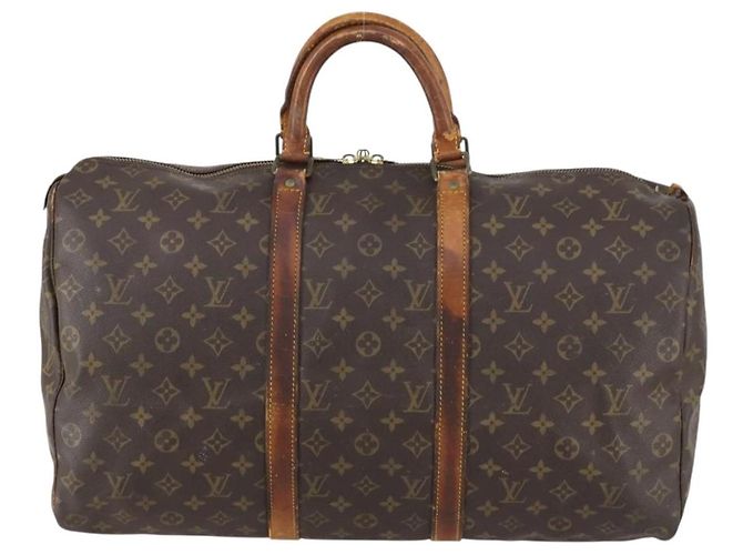 LOUIS VUITTON Borsa Boston Monogram Keepall 50 M41426 LV Auth 146472 Monogramma - vista 2