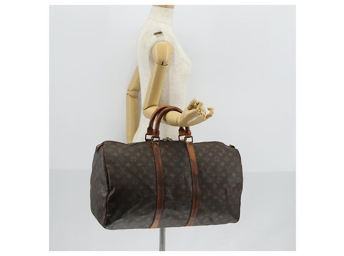 LOUIS VUITTON Borsa Boston Monogram Keepall 50 M41426 LV Auth 146472 Monogramma - vista 24