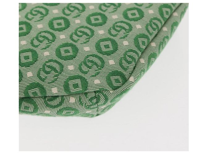 Borsa GUCCI a tracolla in tela e pelle verde argento 502095 Auth BA7469 - vista 12