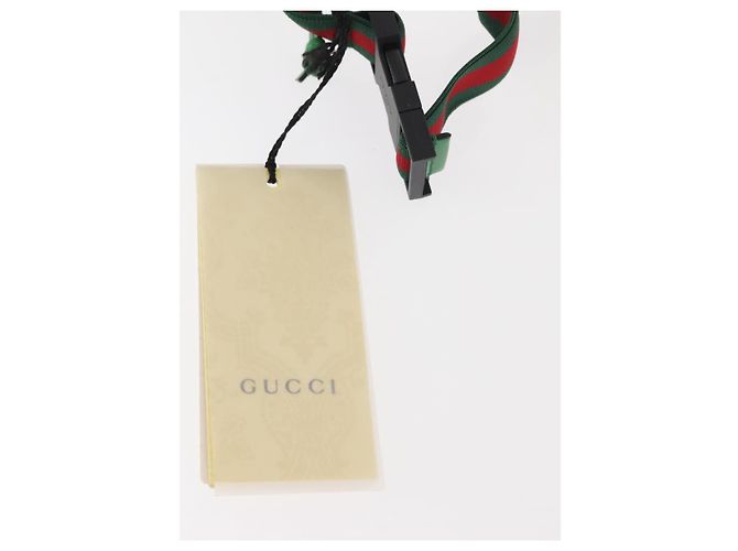 Borsa GUCCI a tracolla in tela e pelle verde argento 502095 Auth BA7469 - vista 14