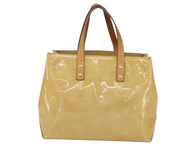 LOUIS VUITTON Borsa a Mano Monogram Vernis Reade PM Beige M91334 LV Auth BA7438 - vista 13