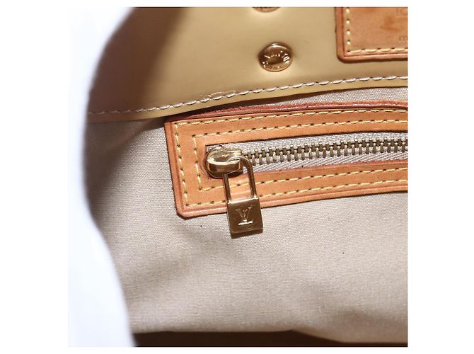 LOUIS VUITTON Borsa a Mano Monogram Vernis Reade PM Beige M91334 LV Auth BA7438 - vista 17