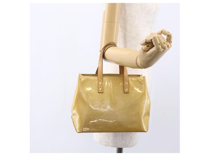 LOUIS VUITTON Borsa a Mano Monogram Vernis Reade PM Beige M91334 LV Auth BA7438 - vista 21