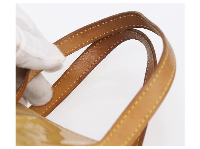 LOUIS VUITTON Borsa a Mano Monogram Vernis Reade PM Beige M91334 LV Auth BA7438 - vista 8