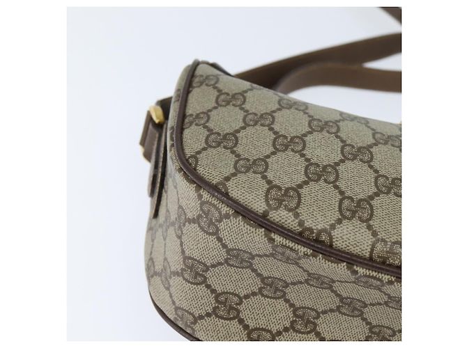 Bolsa Gucci GG Supreme Web Sherry Line PVC Bege Dourado 001 58 0918 Auth BA7459 - vista 10