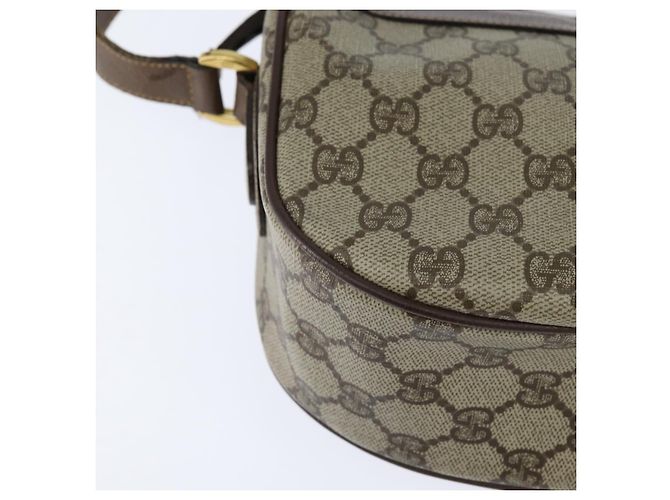 Bolsa Gucci GG Supreme Web Sherry Line PVC Bege Dourado 001 58 0918 Auth BA7459 - vista 12