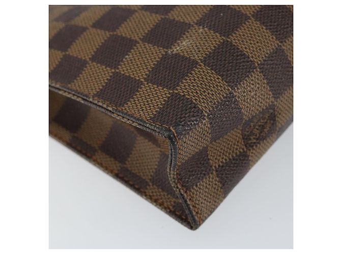 LOUIS VUITTON Poche Toilette 26 Damier Ebene N47543 Auth LV 148144 - vista 14
